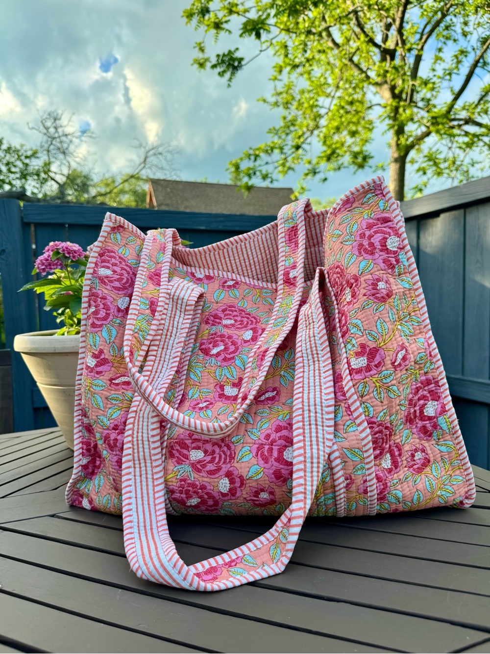 “Golden Hour” Quilted Tote
